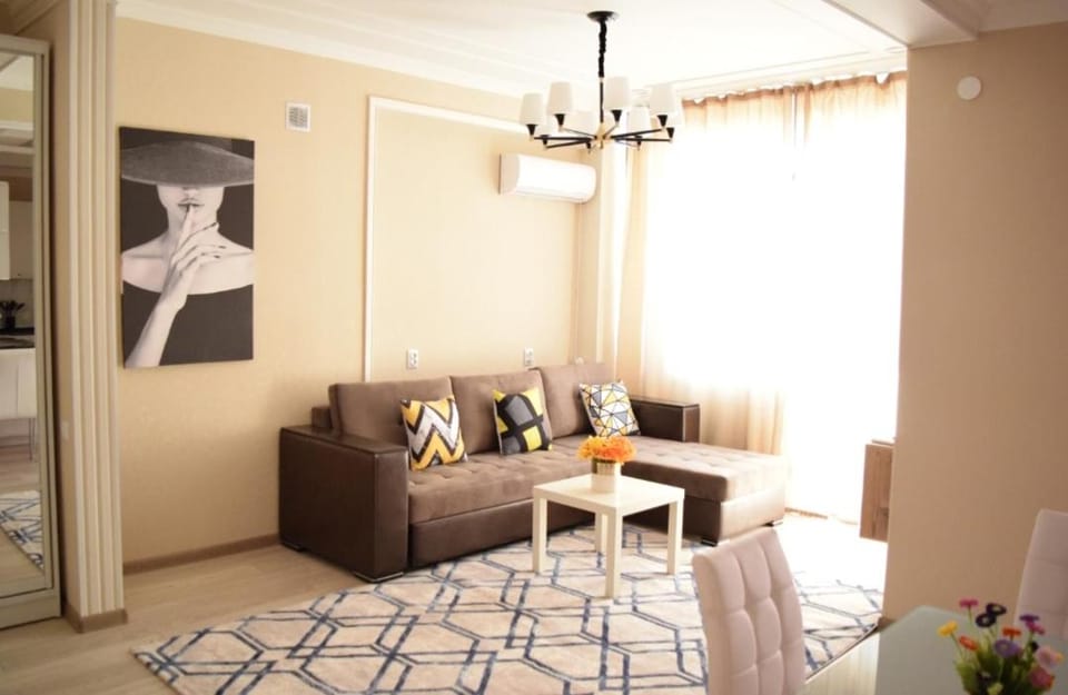 White apartment with panoramic view in the center Apartment in Almaty Region, Kazakhstan