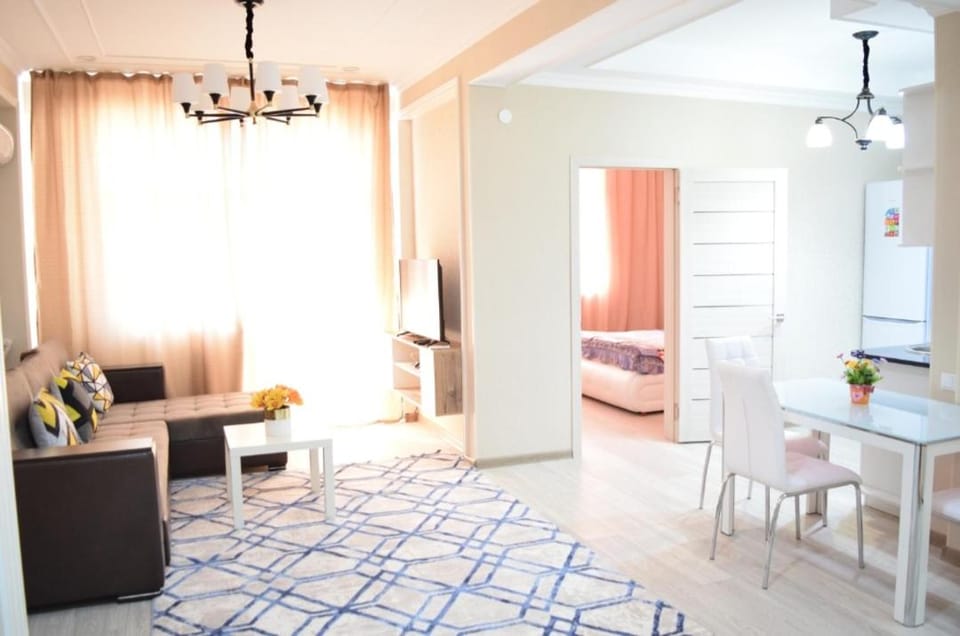 White apartment with panoramic view in the center Apartment in Almaty Region, Kazakhstan