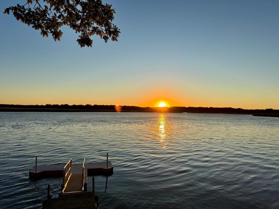 Natural landscape, River view, Sunset