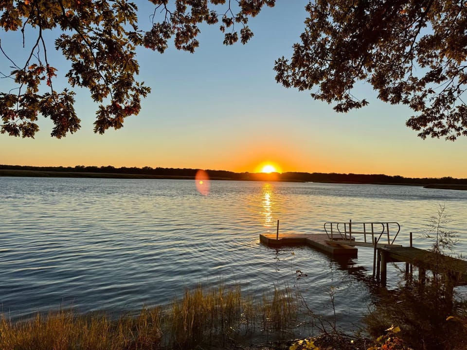 Natural landscape, River view, Sunset