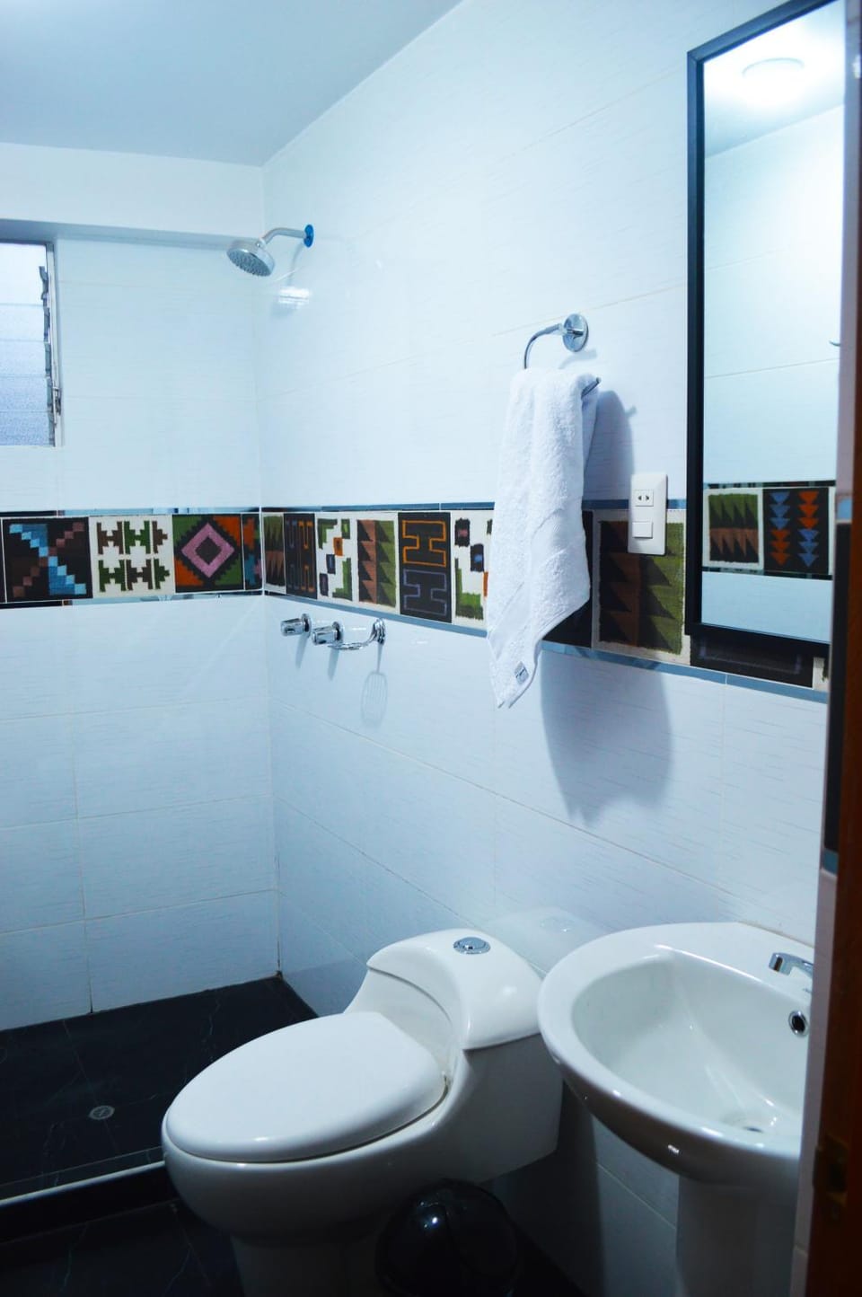 Bathroom, bidet, towels