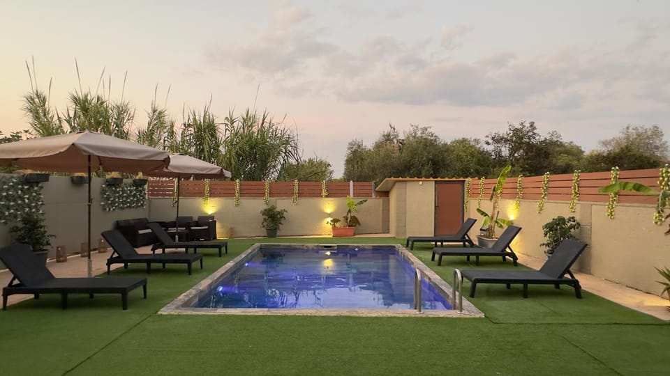 Patio, Natural landscape, Garden view, Swimming pool