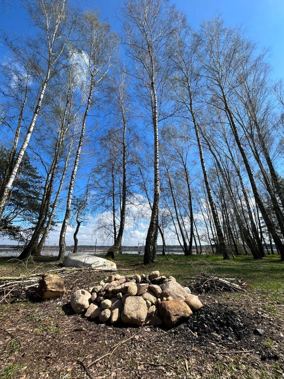 Linia brzegowa prywatny pomost własny kajak hamaki grill ognisko kominek w domu taras Domek dla 6 osób nad samą wodą BRZÓZKI 1 House in Masovian Voivodeship