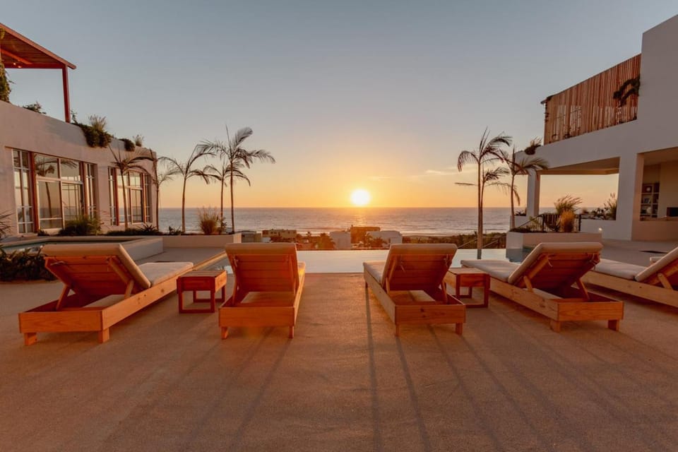 Swimming pool, Sunset