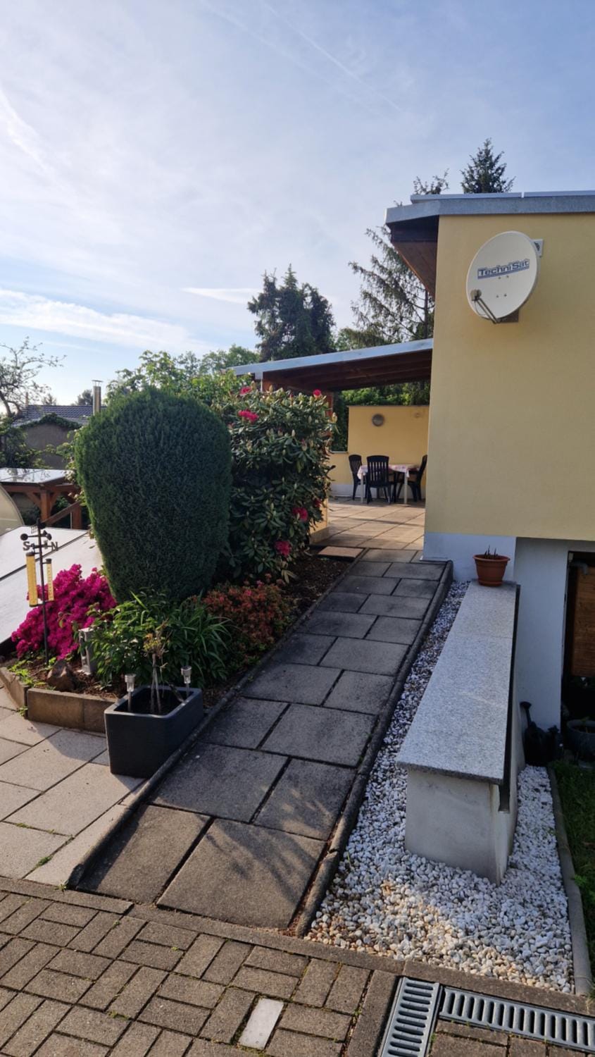 Property building, Facade/entrance, Sunset