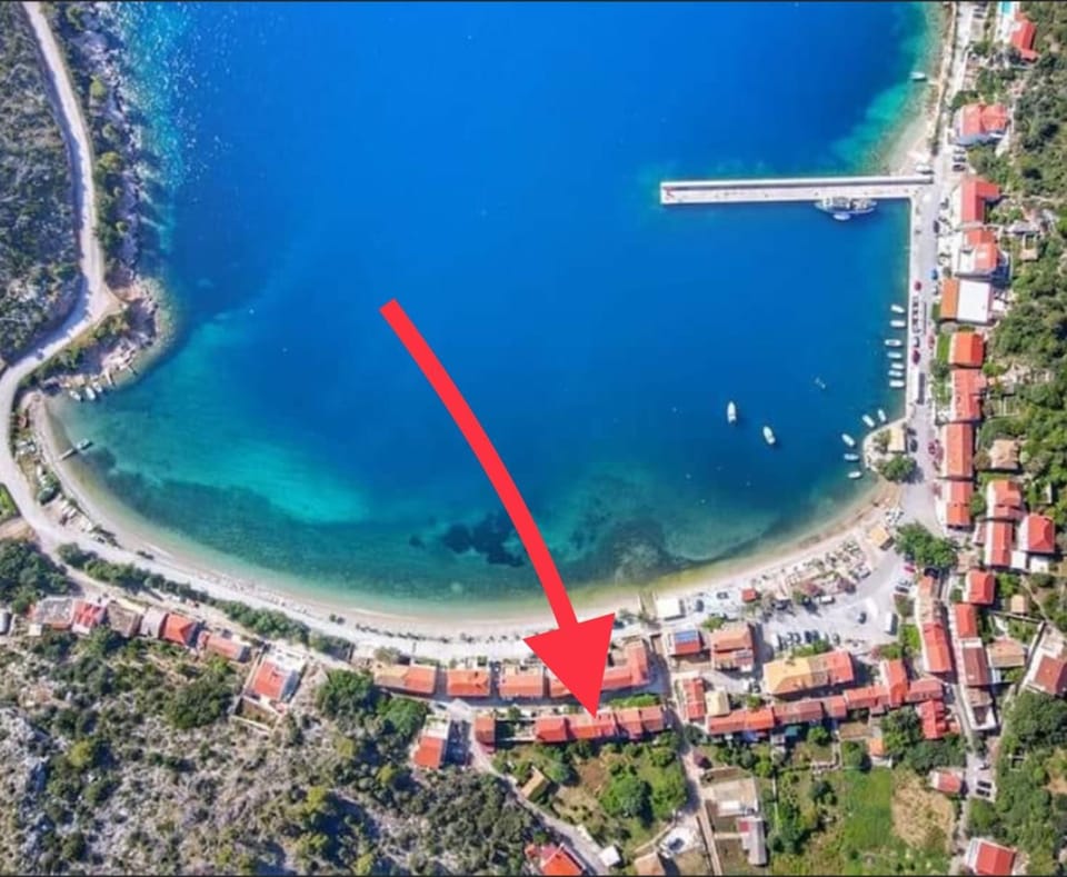 Property building, Natural landscape, Bird's eye view, Beach