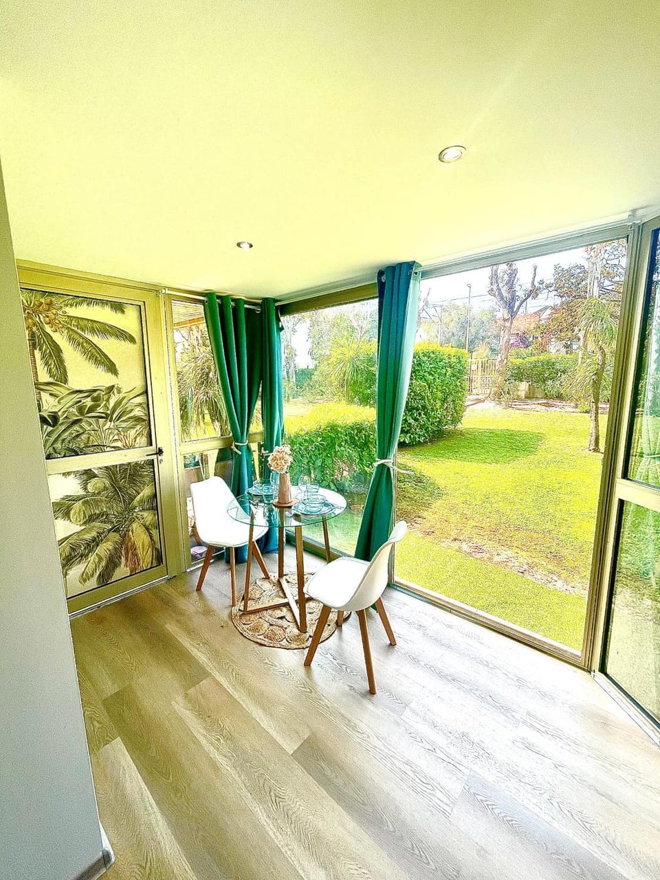 Living room, Seating area, Garden view