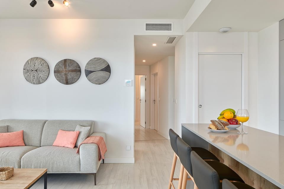Living room, kitchen