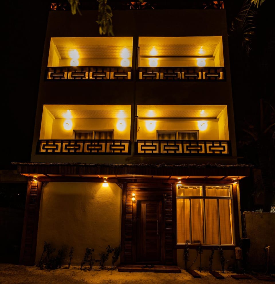 Property building, Facade/entrance, Night, Property logo or sign