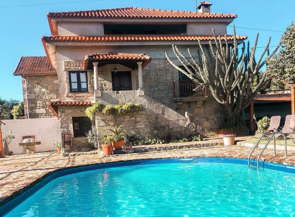 Property building, Patio, Garden, Swimming pool, sunbed