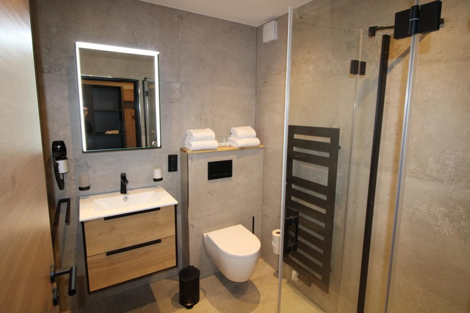 Shower, Toilet, Bathroom, towels