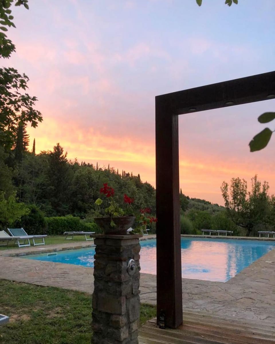 Swimming pool, Sunset