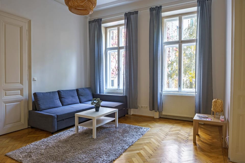 Living room, Seating area, Quiet street view