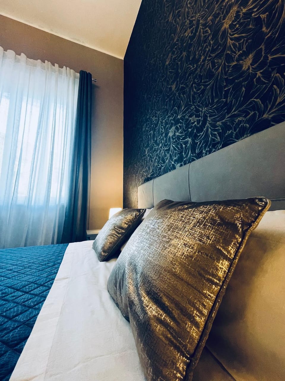 Bed, Decorative detail, Bedroom