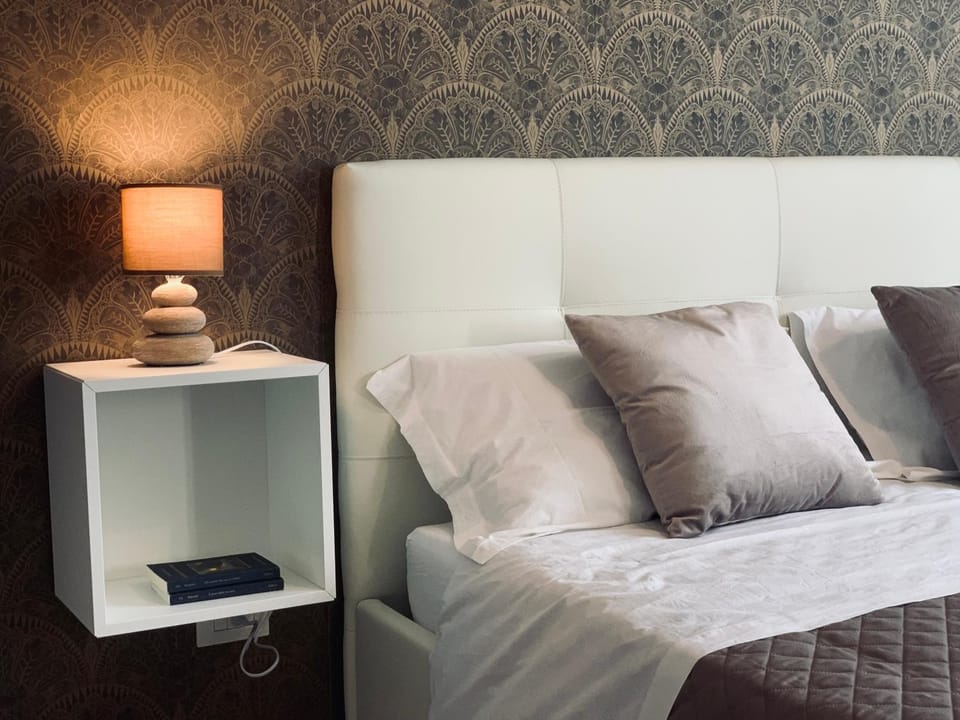 Bed, Decorative detail, Bedroom