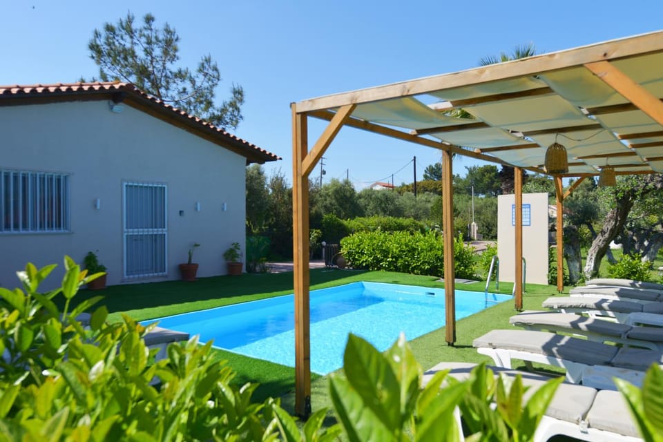 Patio, Garden, Pool view, Swimming pool, sunbed