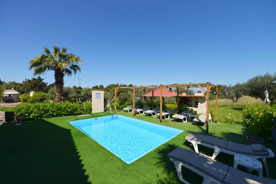 Natural landscape, Garden, Pool view, Swimming pool, sunbed