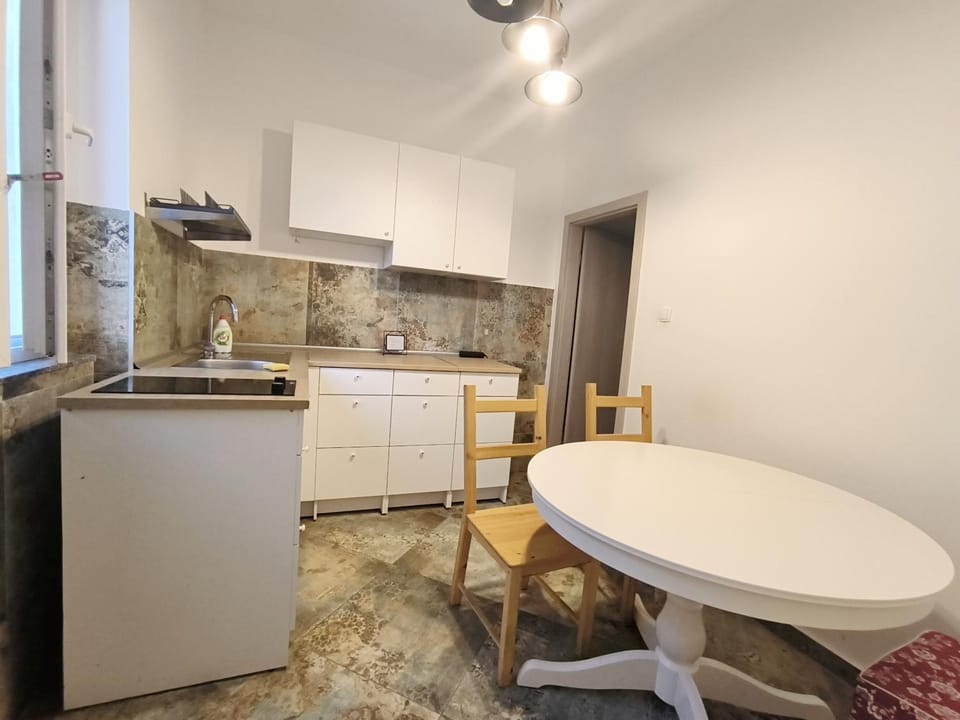 Kitchen or kitchenette, Dining area, stove