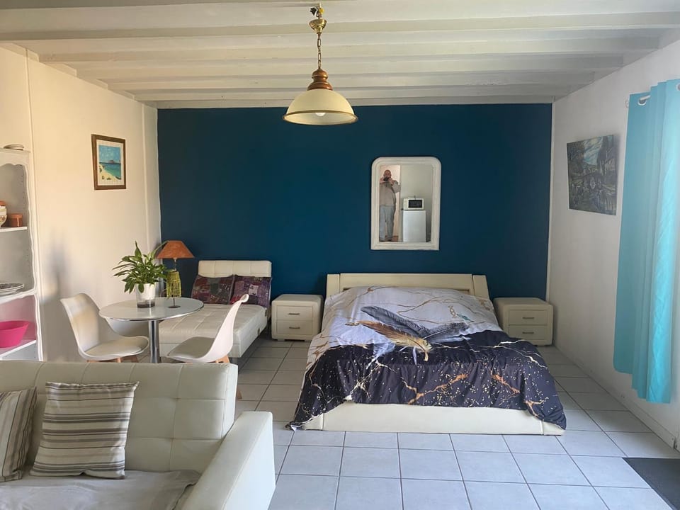GITE 40 m2 - à Coutras STUDIO avec kitchenette , espace salon, TV, 2 à 3 personnes PISCINE WIFI CLIM près Saint EMILION Apartment in Nouvelle-Aquitaine