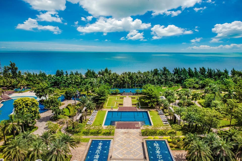 Natural landscape, Bird's eye view, Garden, Sea view