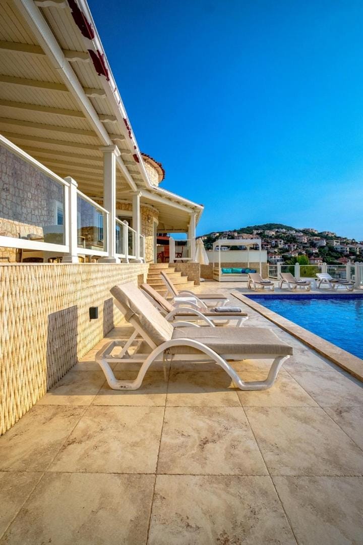 Pool view, sunbed