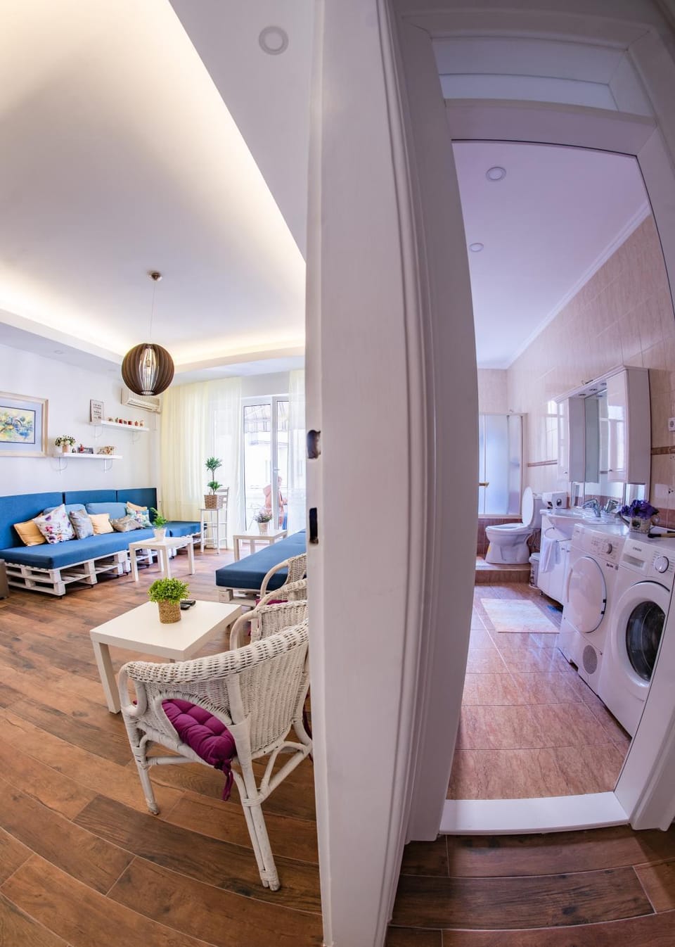 Bathroom, Living room