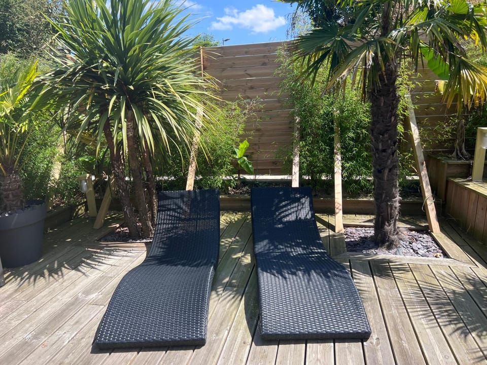Patio, Spring, Day, Garden, Living room, Garden view, sunbed