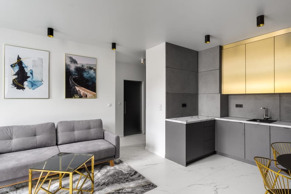 Kitchen or kitchenette, Living room, kitchen