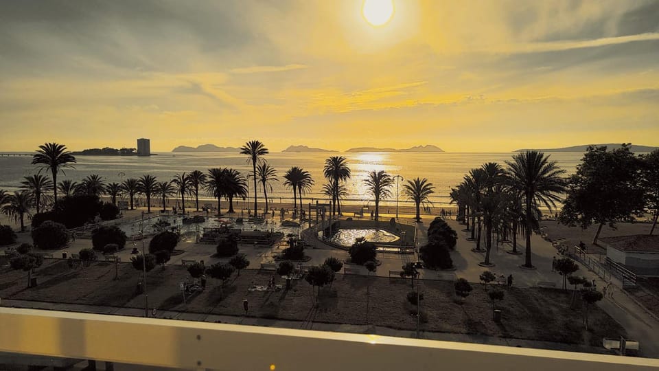 Natural landscape, Sea view, Sunset