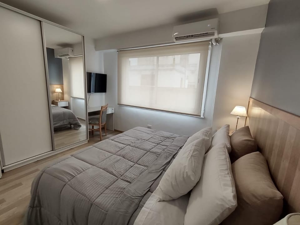 Bed, TV and multimedia, Bedroom, wardrobe, air conditioner