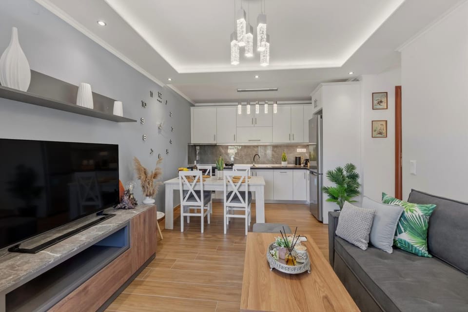 Living room, kitchen