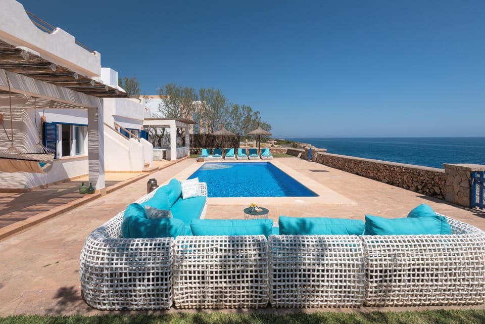 Property building, Living room, Swimming pool