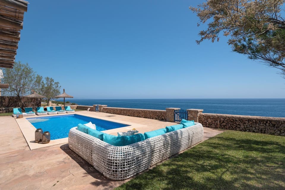 Property building, Living room, Swimming pool