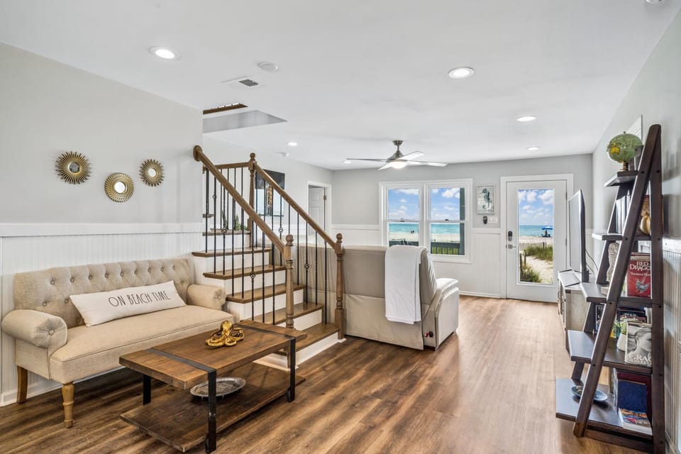 Living room, Seating area, Beach, Beach, Sea view