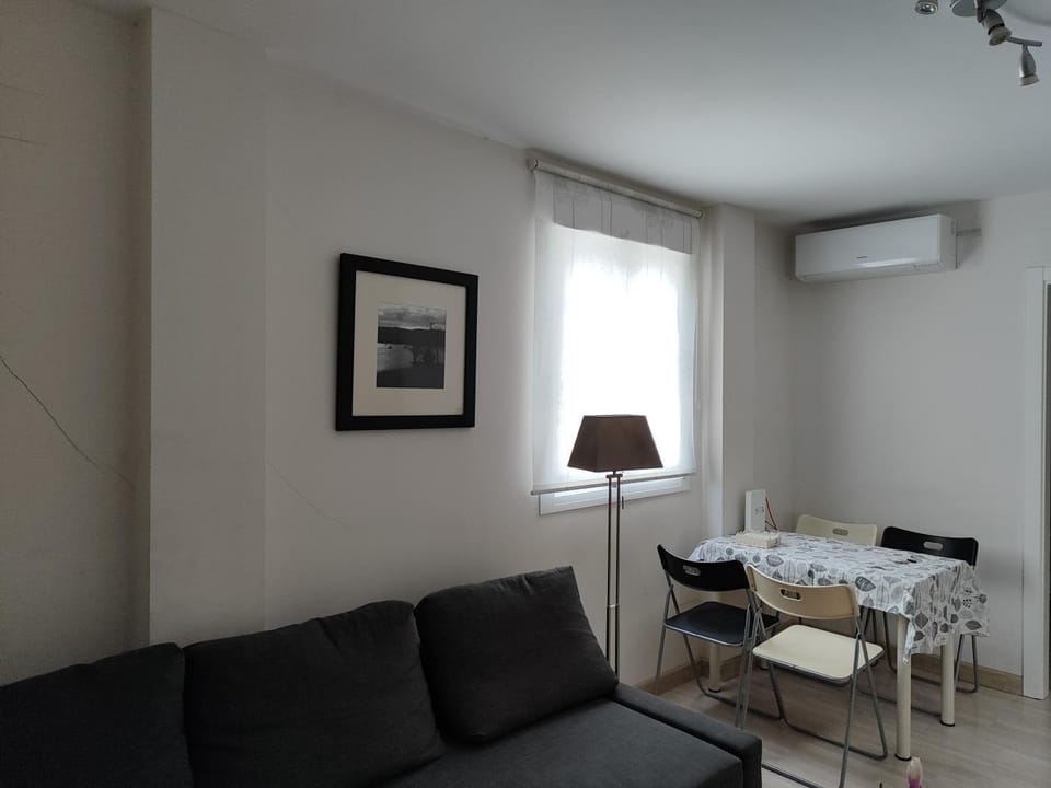 Living room, Seating area, Dining area, air conditioner