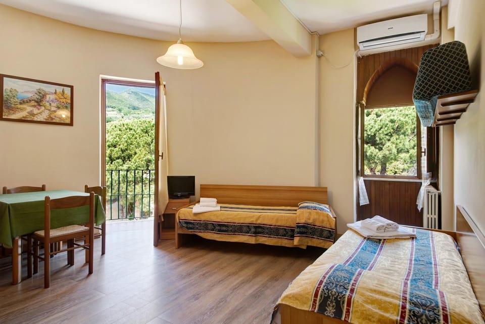Property building, Living room, Bedroom