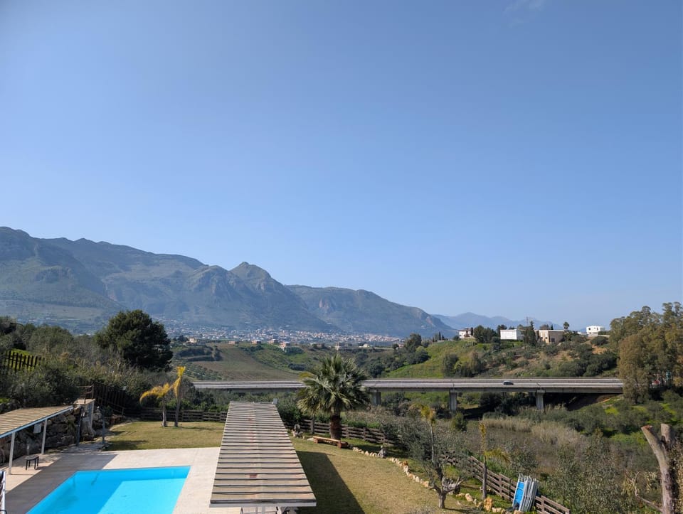 Day, Natural landscape, Garden, Mountain view, Pool view, Swimming pool