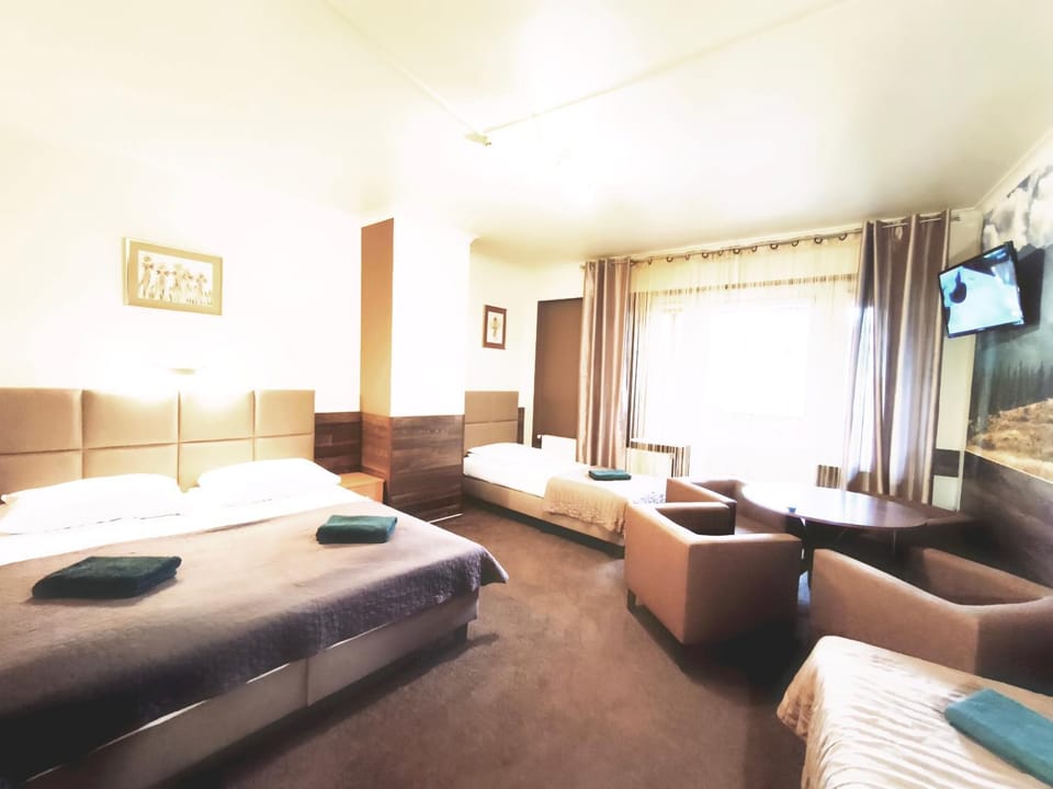 Bed, TV and multimedia, Living room, Photo of the whole room, Seating area, Evening entertainment, Bedroom, towels