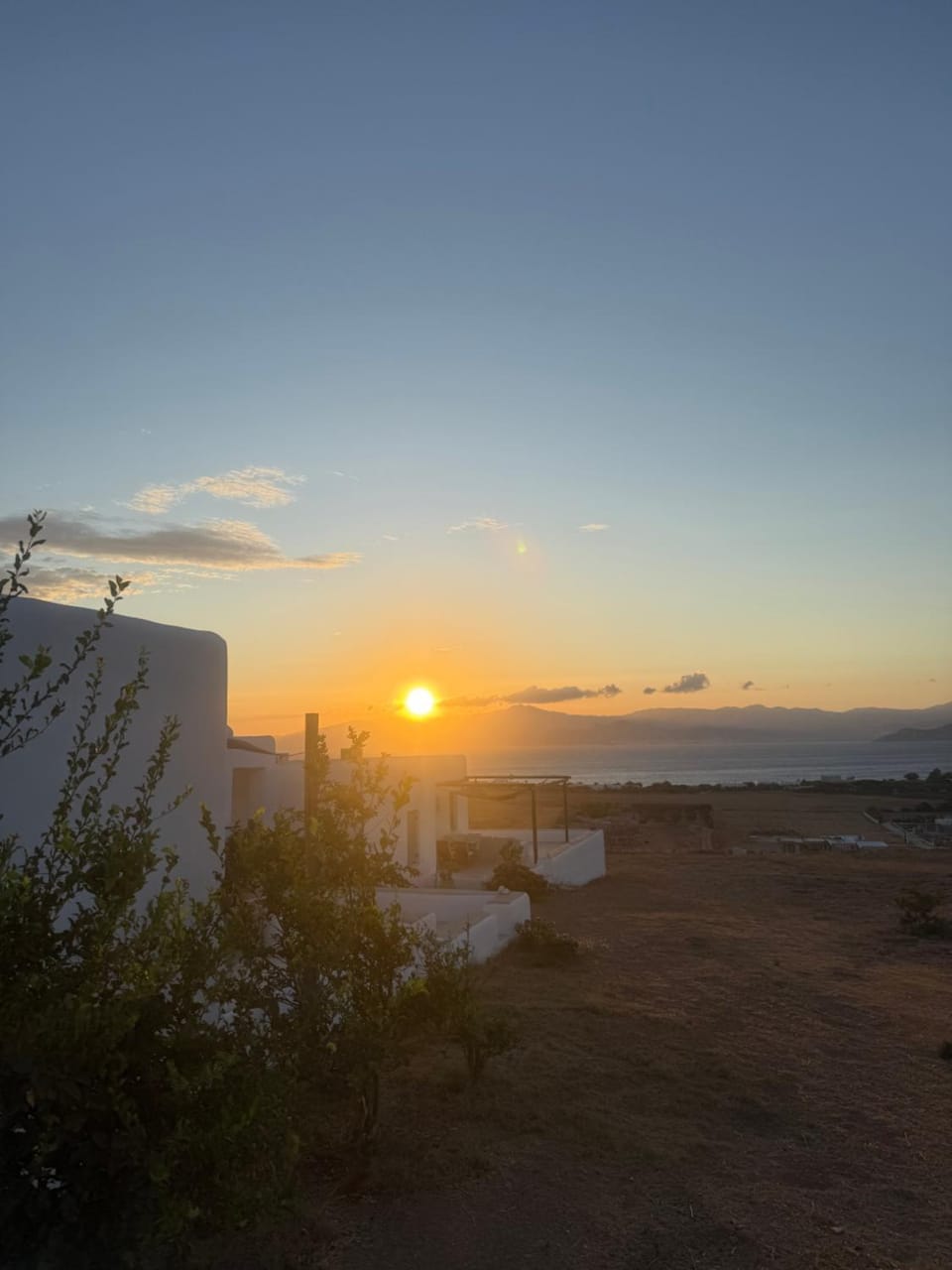 White House with Sea View House in Paros, Greece
