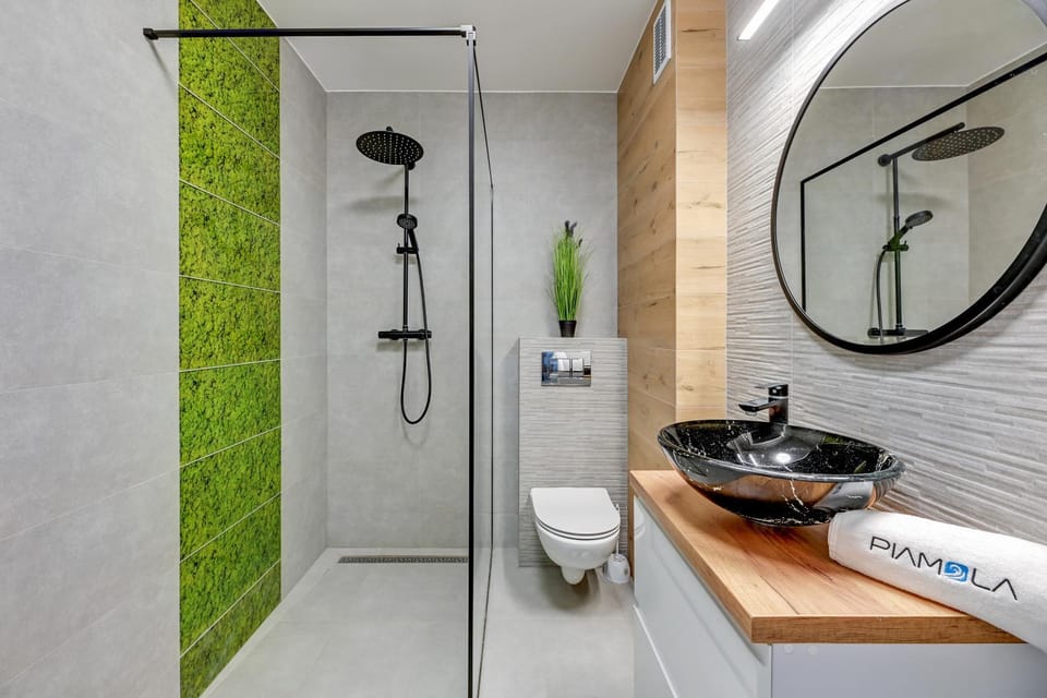Shower, Toilet, towels