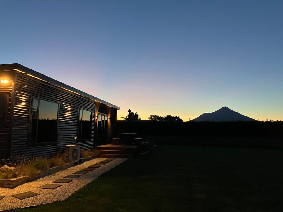 Property building, Natural landscape, Mountain view, Sunset