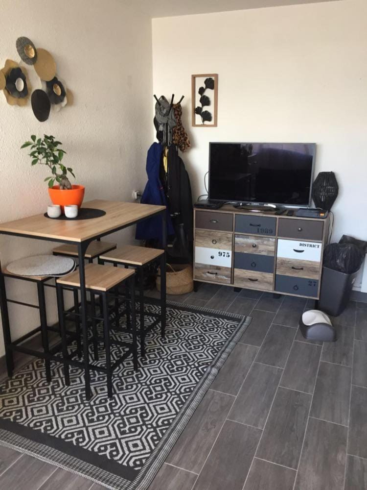 Appartement T2 27m² meublé, vue mer à 50m de la plage Apartment in Narbonne