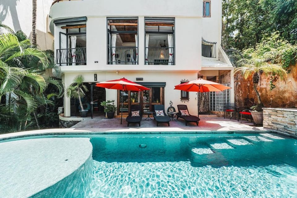 Patio, Pool view, Swimming pool, sunbed