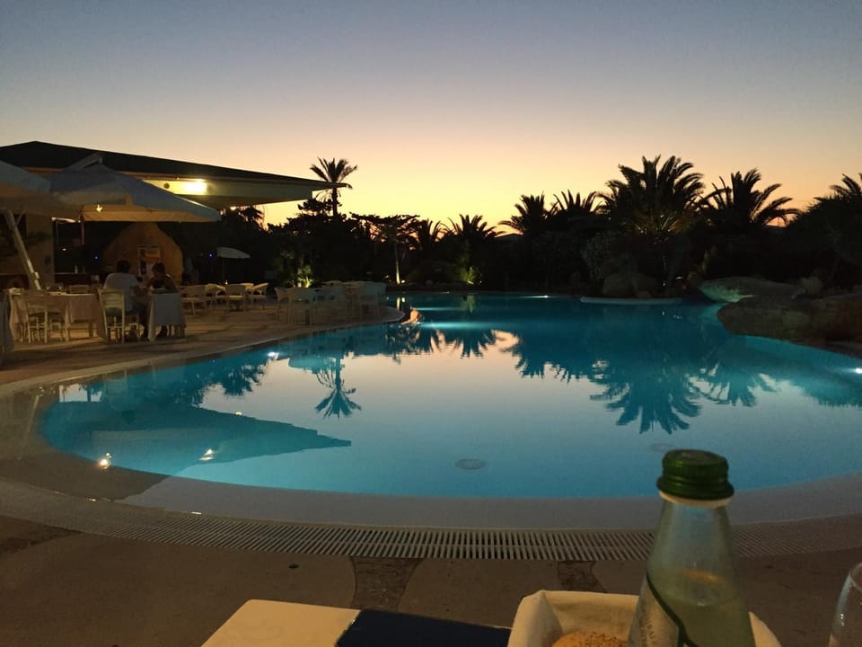 Swimming pool, Sunset