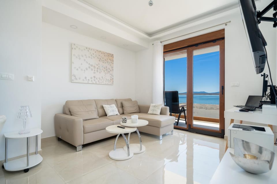 Living room, Seating area, Sea view