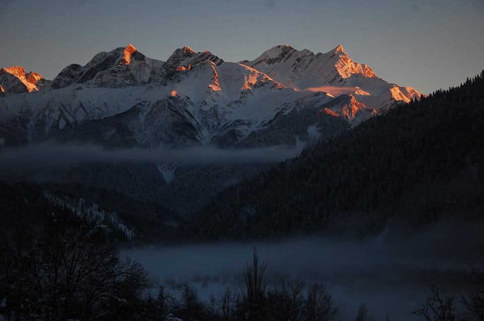 Natural landscape, Winter, Mountain view