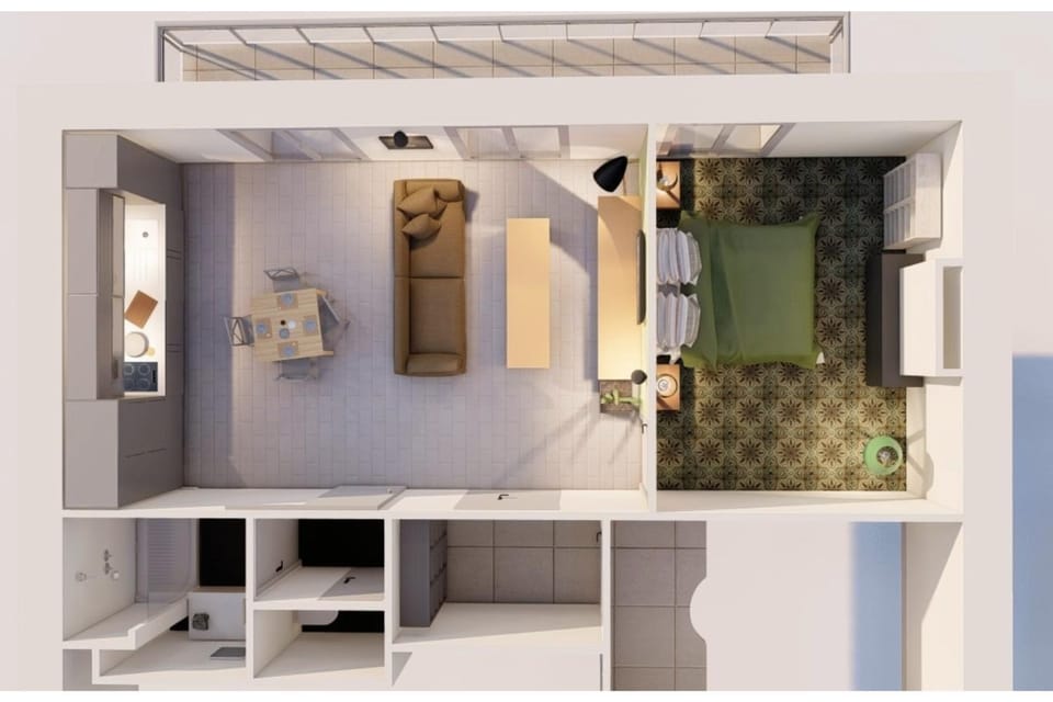 Bird's eye view, Floor plan