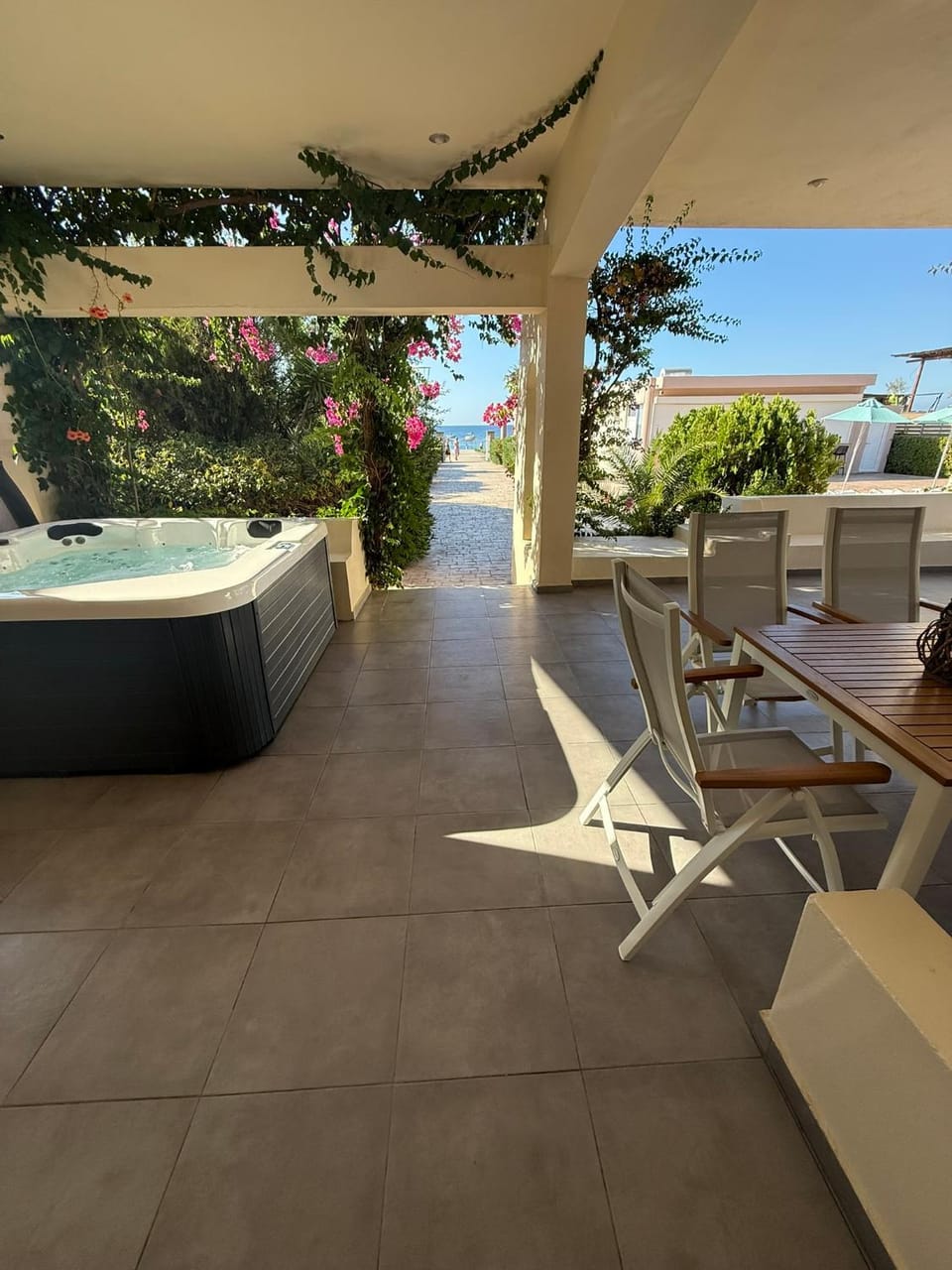 Patio, Hot Tub, Sea view