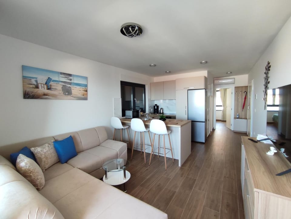 Living room, kitchen