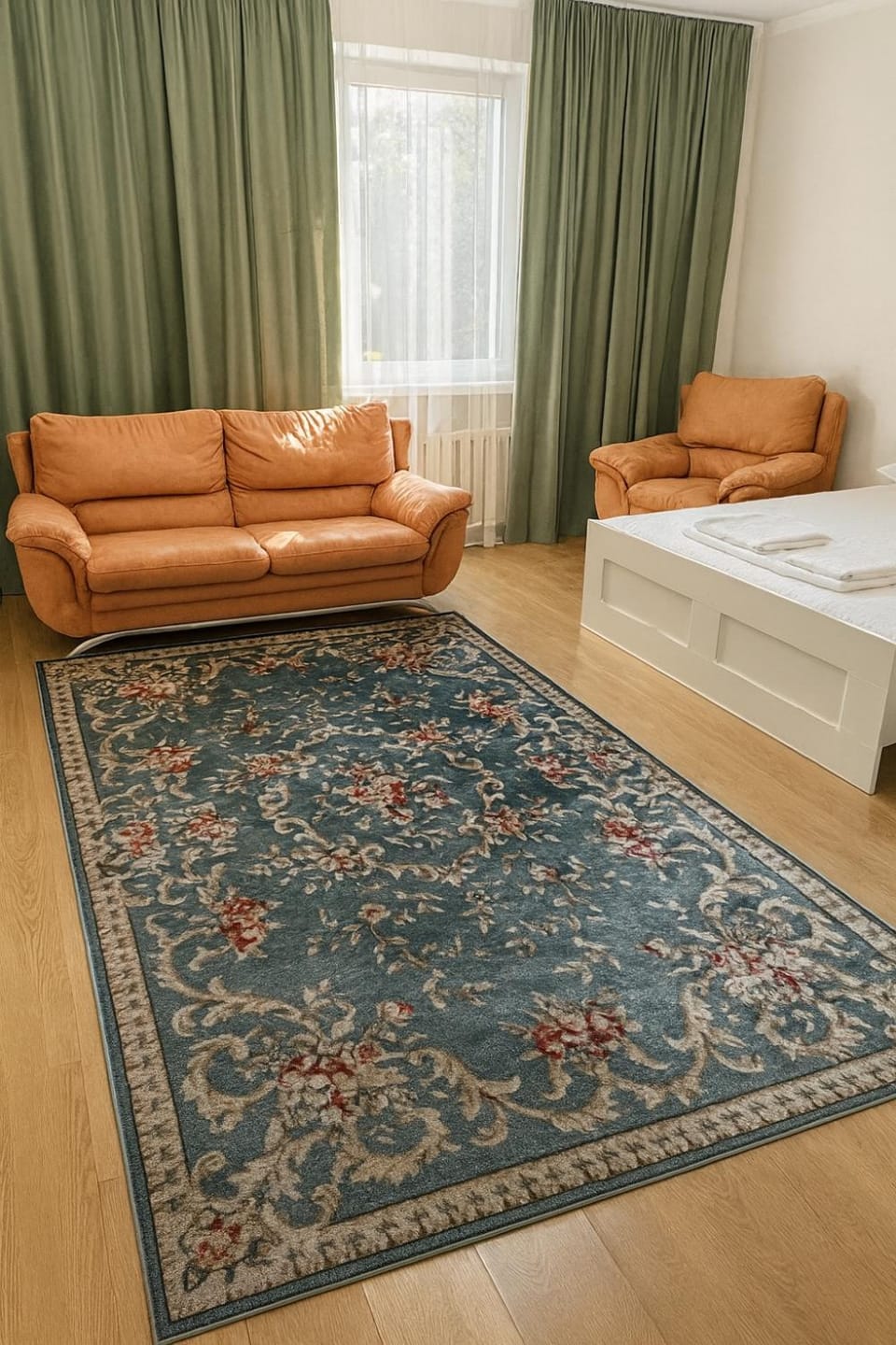 Bed, Living room, Photo of the whole room